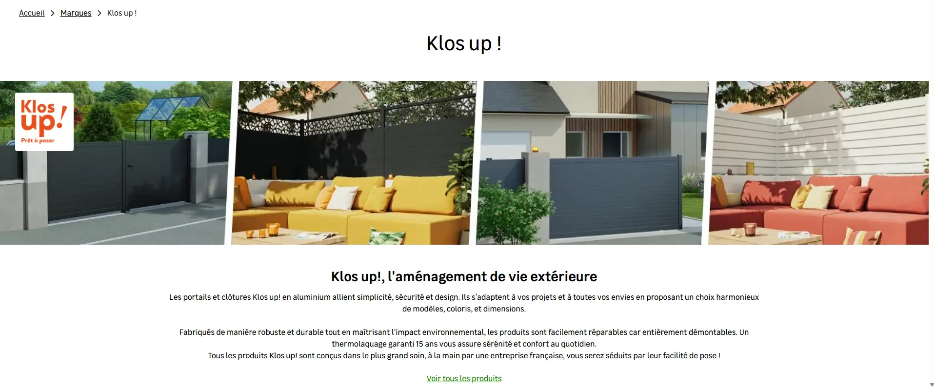 accueil Klos up! Leroy Merlin